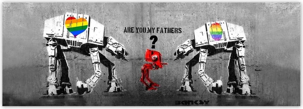 Fotótapéták 624x219 Are you my fathers Banksy