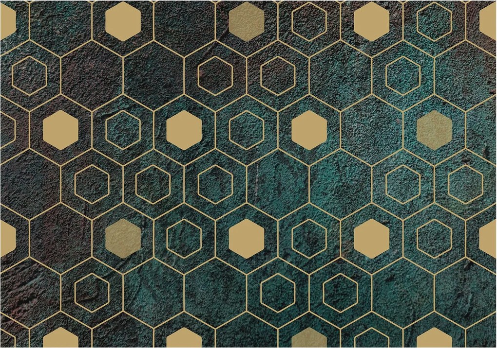 Fali tapéta Panorámával Geometrikus hexagonok 208x146