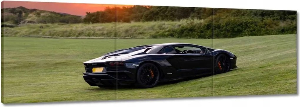 Vászonkép 150x50 Fekete sportautó