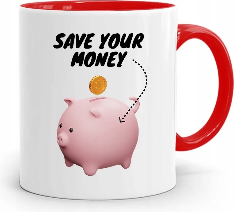 Bankárnak Piros Bögre Születésnapi Ajándék fényképes nyomtatással