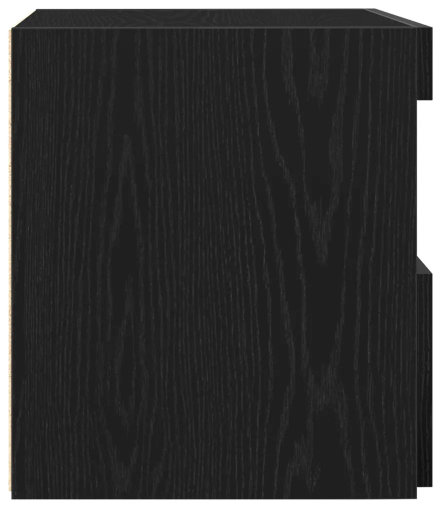 LED világítással felszerelt éjjeli szekrények 2 db Fekete tölgy 50x40x45 cm