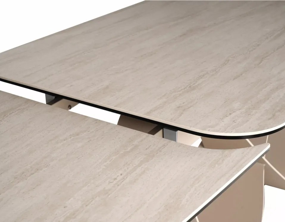 Infinity bővíthető étkezőasztal kerámia bézs/kasmír 160-240 cm