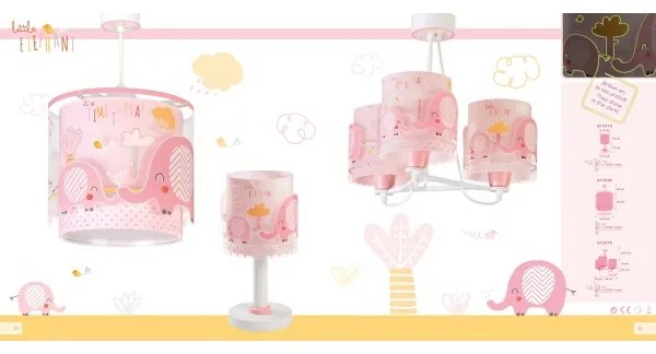 Dalber 61331S - Gyereklámpa LITTLE ELEPHANT 1xE14/40W/230V