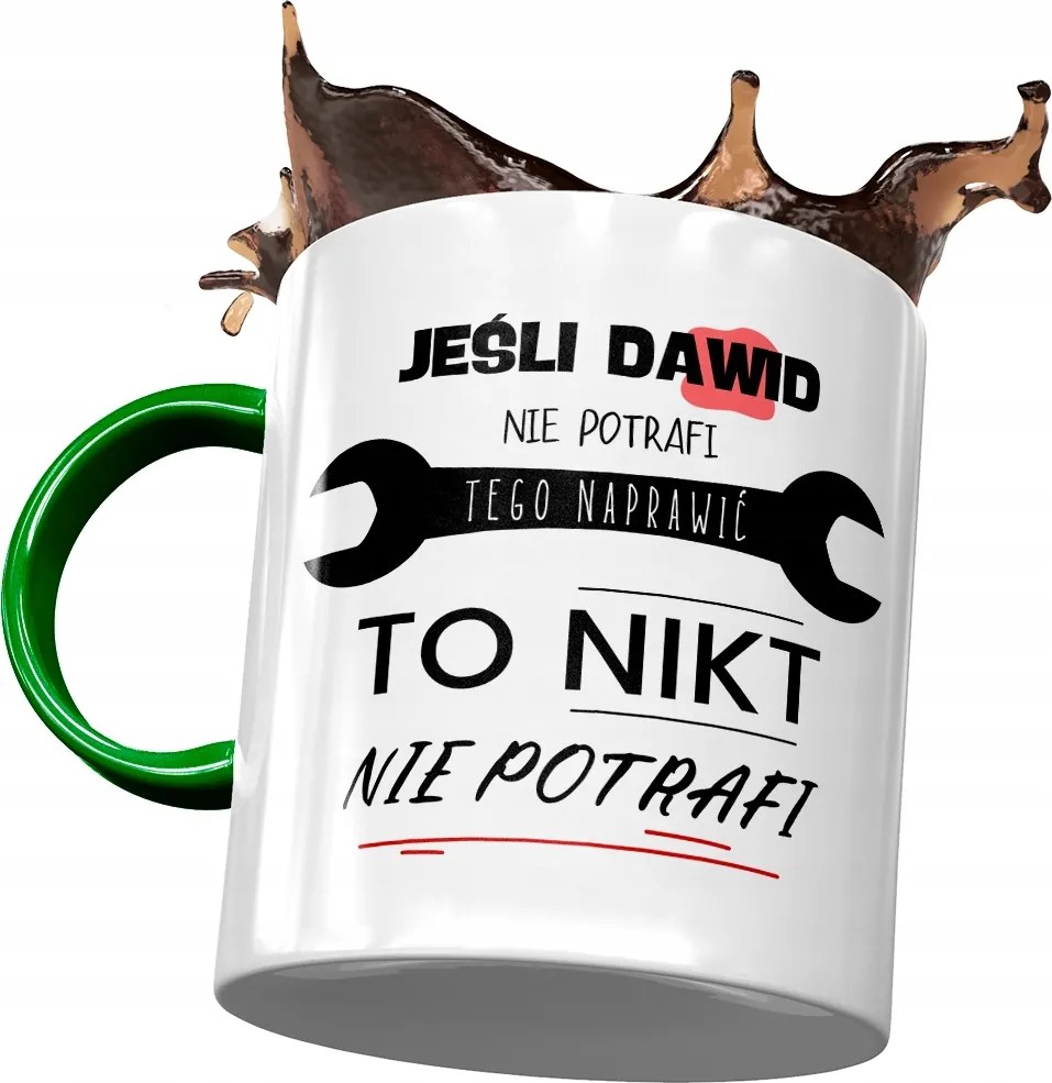 Zöld Bögre Dávid Férj Kollégának Ajándék Nyomtatott Fotóval