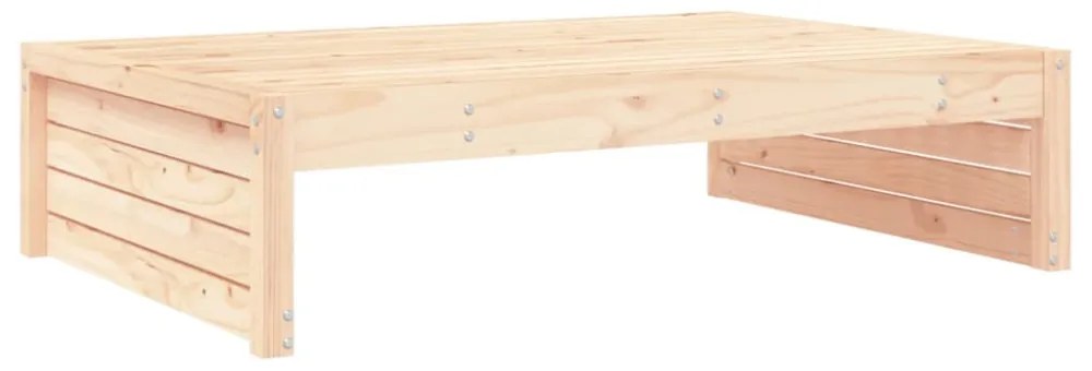 vidaXL tömör fenyőfa kerti lábzsámoly párnával 120x80 cm