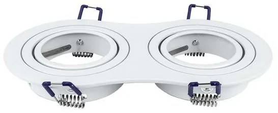 AIGOSTAR LED SPOT LÁMPA BEÉPÍTŐ KERET KEREK DUPLA M1030R-02 FEHÉR GU10 ÉS MR16-OS LED IZZÓKHOZ