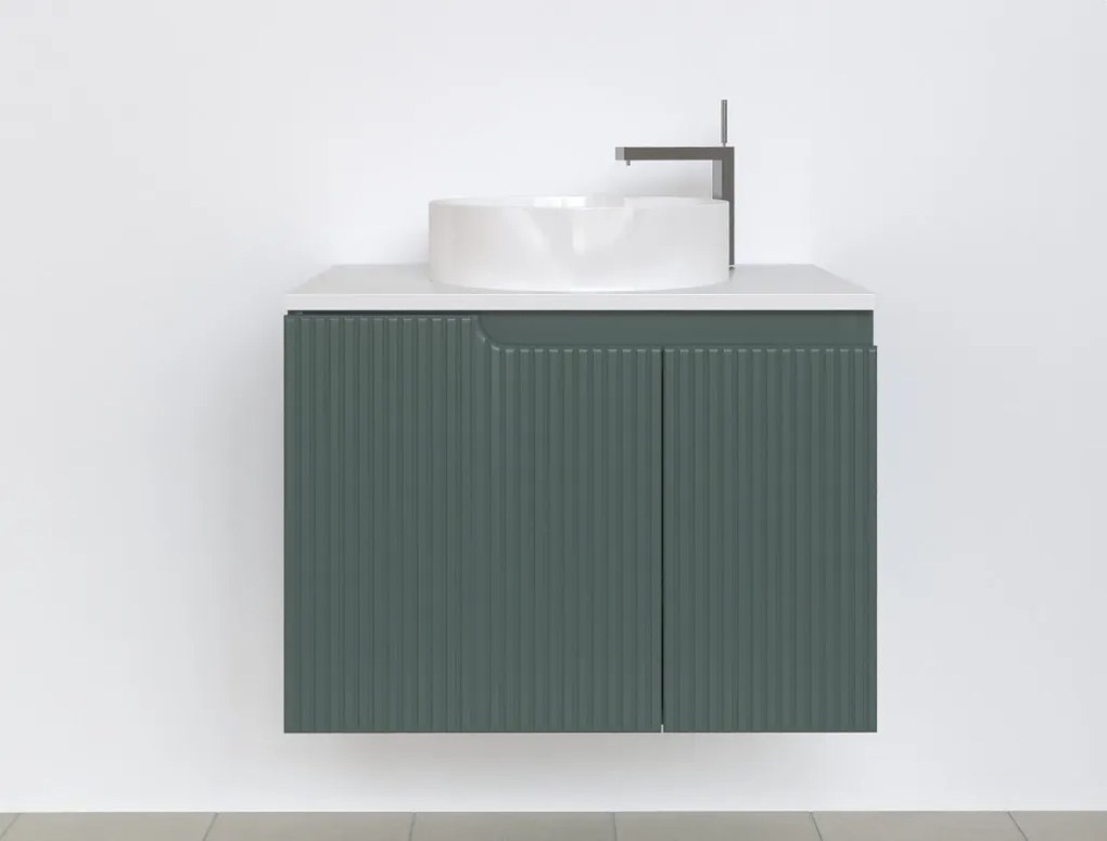 Piramida EURIDIKA fali fürdőszobabútor - mosdópult mosdó nélkül -2 ajtós - PINO ZÖLD - 75 x 48 x 53 cm