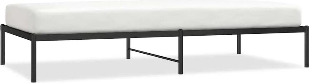 vidaXL fekete fém ágykeret 100 x 200 cm