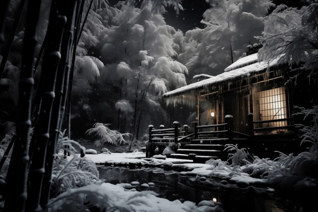 Poszter 30x20cm Hagyományos japán házikó