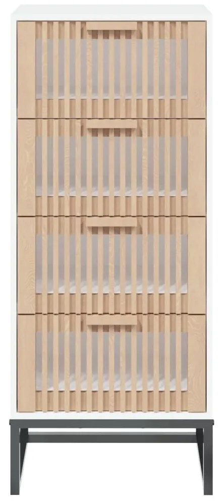 fehér szerelt fa magasszekrény 40 x 30 x 95 cm