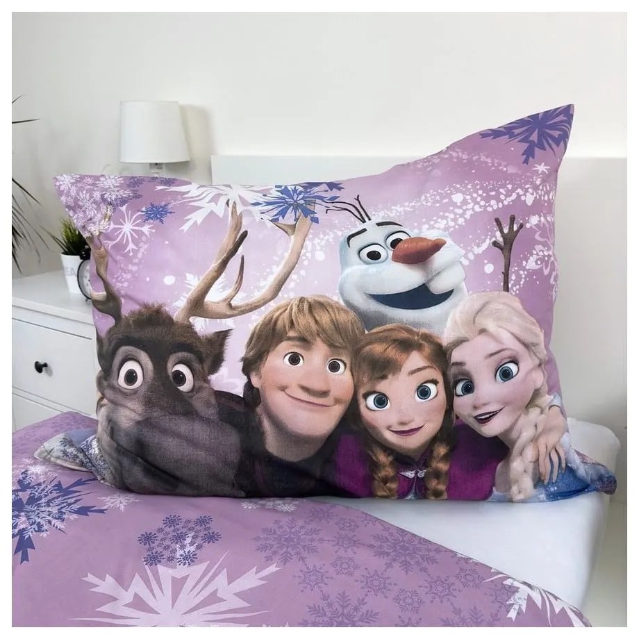 Egyszemélyes pamut gyerek ágyneműhuzat 140x200 cm Frozen – Jerry Fabrics