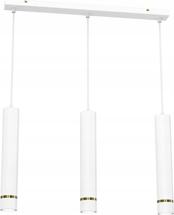 Függőlámpa Aurora Gold Fehér-arany Modern Mennyezeti Cső Led Nappali