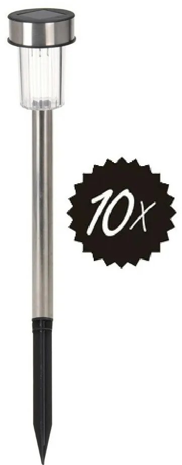 4Home Napelemes LED lámpa szett, 10 db, melegfehér