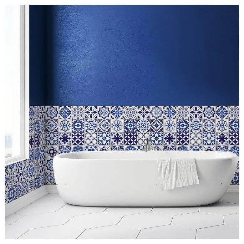 Decals Tiles Eusebio 24 db-os falmatrica szett, 10 x 10 cm - Ambiance