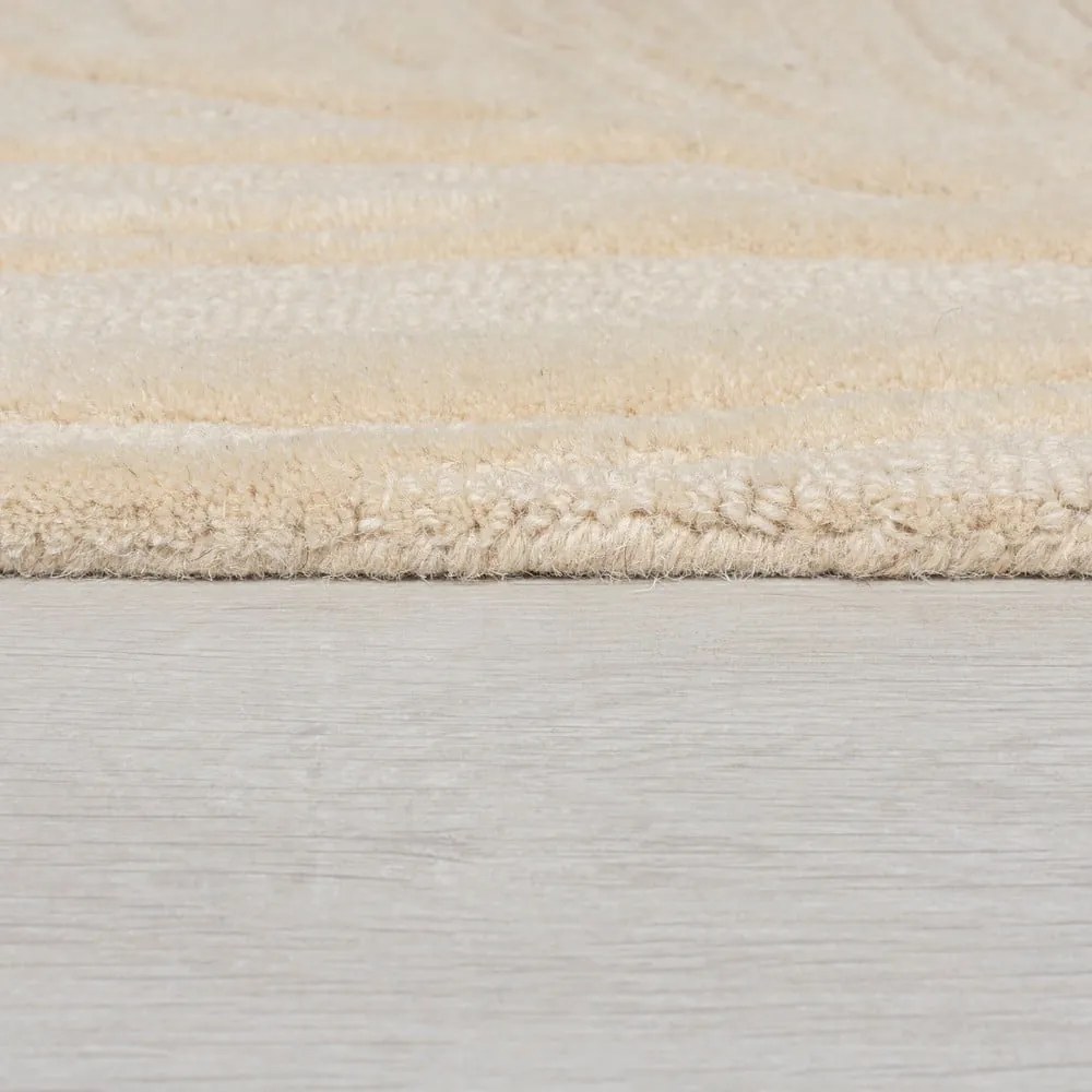 Bézs gyapjú szőnyeg 200x290 cm Lino Leaf – Flair Rugs