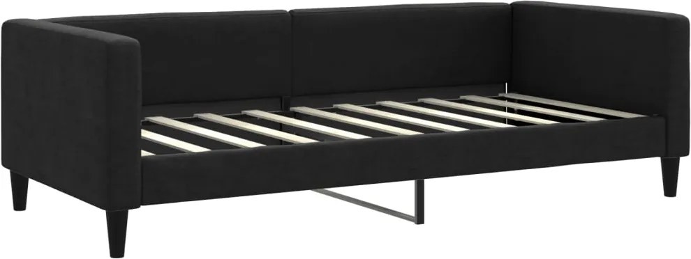 vidaXL fekete szövet kanapéágy 90 x 190 cm