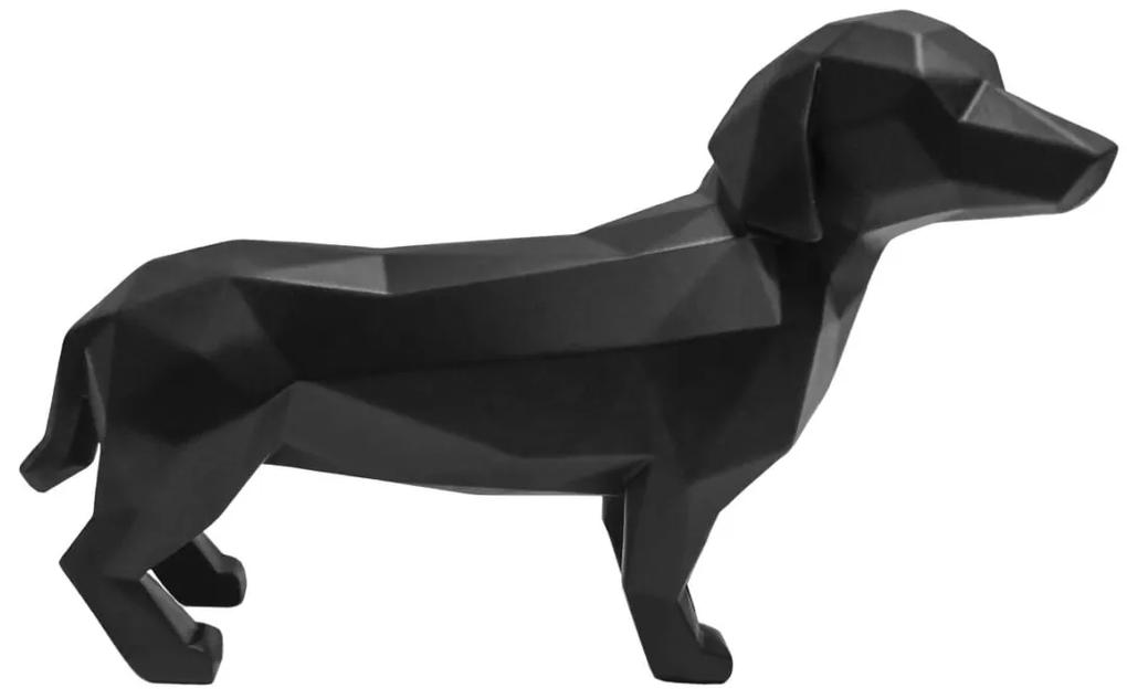 Origami Dog szobor, fekete