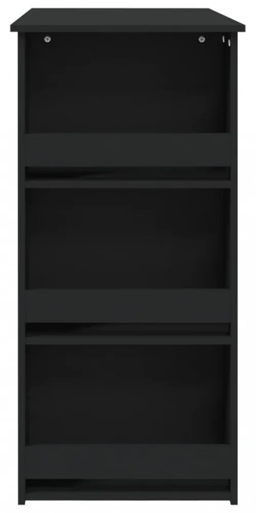 fekete szerelt fa bárasztal tárolórekesszel 102 x 50 x 103,5 cm