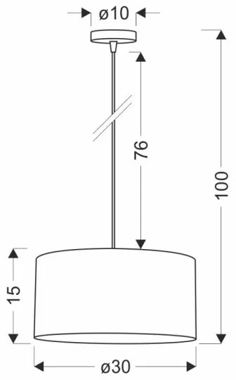 Csillár zsinóron LEGNO 1xE27/40W/230V átm. 30 cm barna