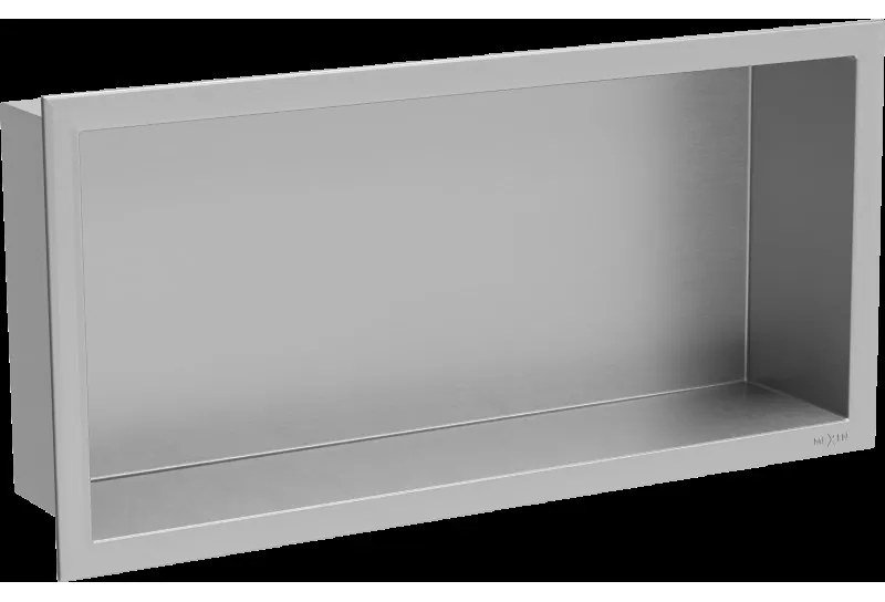 Mexen X-Wall-R fürdőszoba süllyesztett polc kerettel 45 x 20 cm, inox - 1910452010