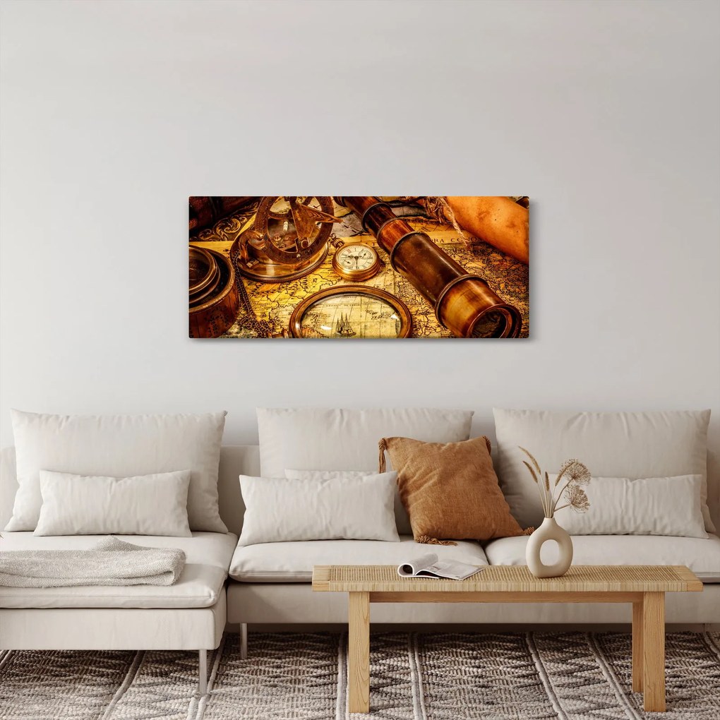 Kép - Tengerészek történelmi segédeszközei (120x50 cm)