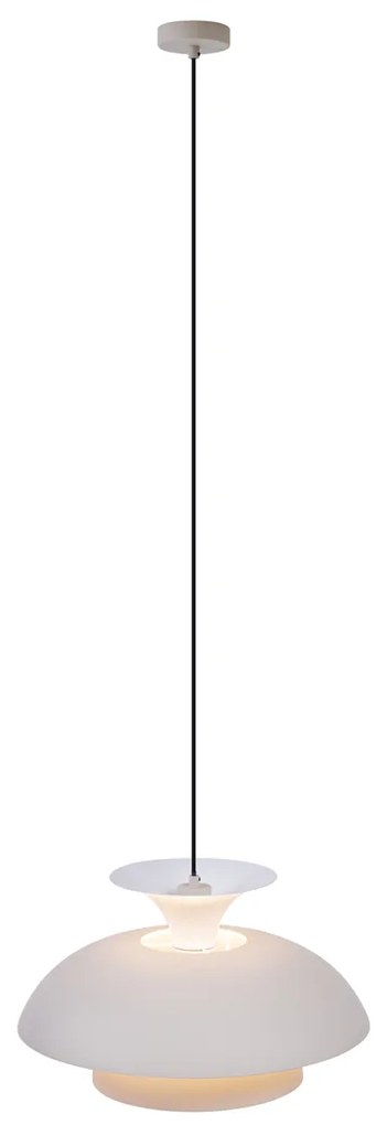 Skandináv függőlámpa bézs színben, fehér belsővel - Titus