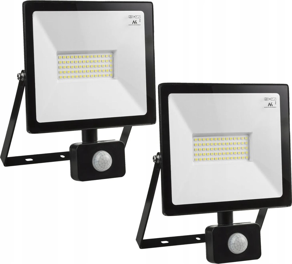 2x Halogén Fényvető 50W 4000lm 4000K Mozgásérzékelő Maclean MCE650 Nw Pir