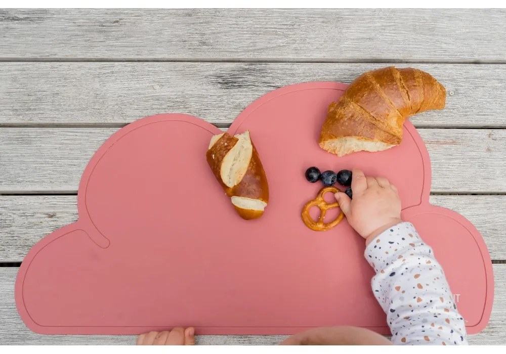 Cloud sötét rózsaszín szilikon tányéralátét, 49 x 27 cm - Kindsgut