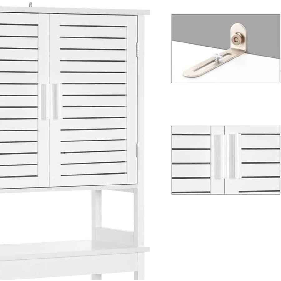 SONGMICS WC feletti tárolószekrény 23x60x173 cm, fehér