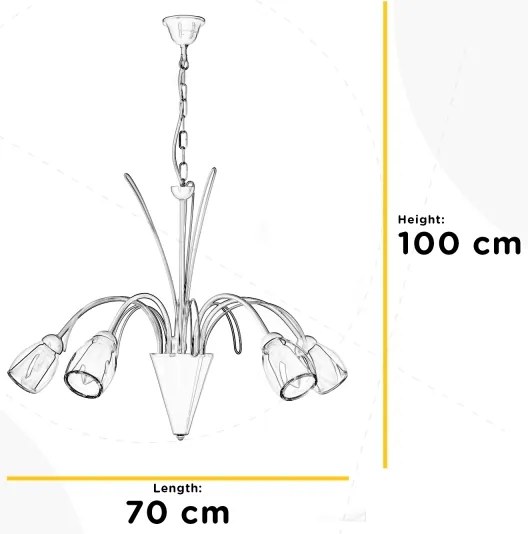 ONLI - Csillár láncon ANTEA 5xE14/6W/230V