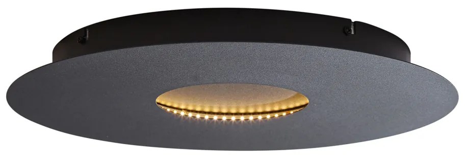 Modern mennyezeti lámpa fekete 40 cm LED-del, 3 lépésben dimmelhető - Morning