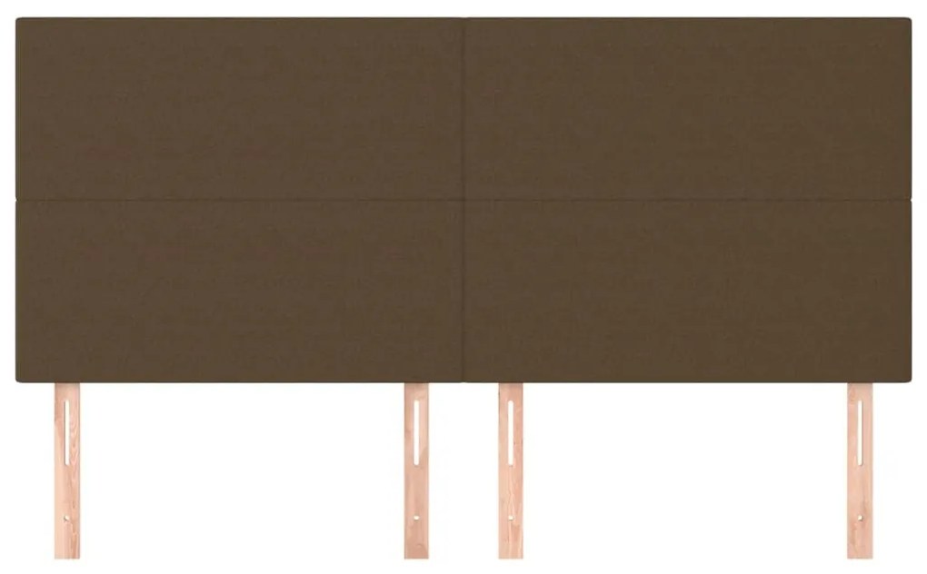 sötétbarna szövet fejtámla 180x5x118/128 cm