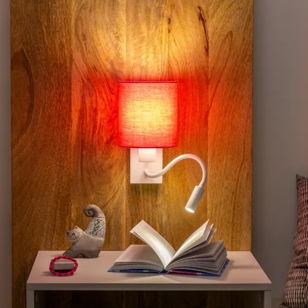 Brilagi - LED Fali lámpa NUBILA 1xE27/25W/230V + LED/3W fehér/rózsaszín