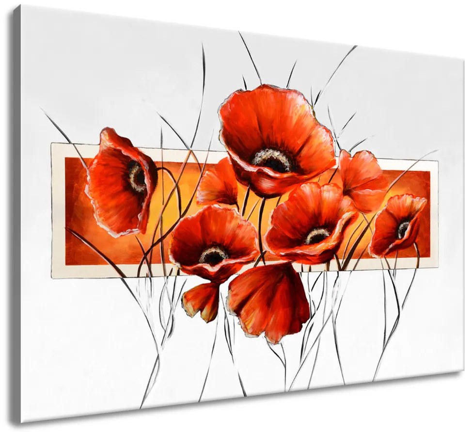 Gario Kézzel festett kép Eros pipacs Méret: 120 x 80 cm