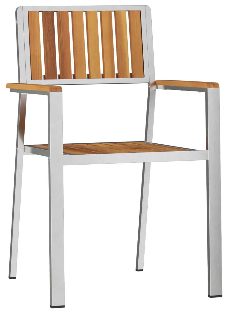 Összecsukható Kerti Székek 8 db 54.5x56x87 cm Tömör Teakfából