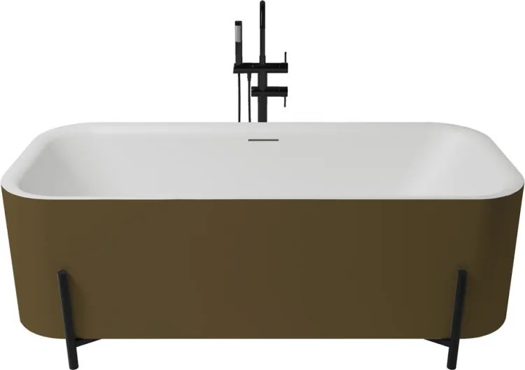 Aura szabadonálló kád_75x170_Oro Viejo Metallic/Blanco Mate