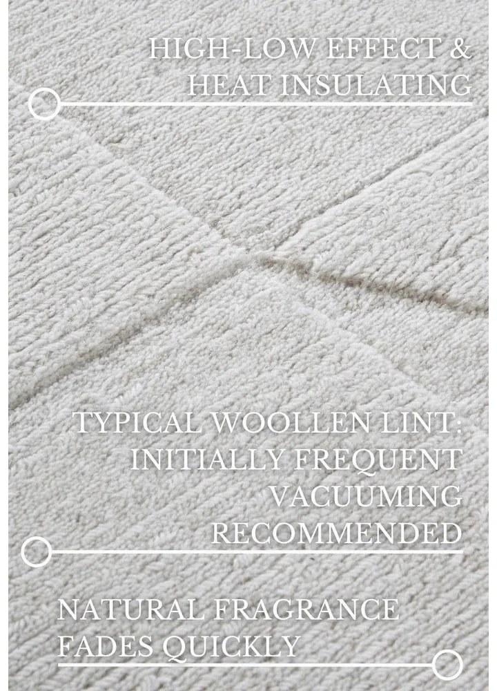 Krémszínű kézi szövésű gyapjú futószőnyeg 80x250 cm Ursule – Villeroy&amp;Boch