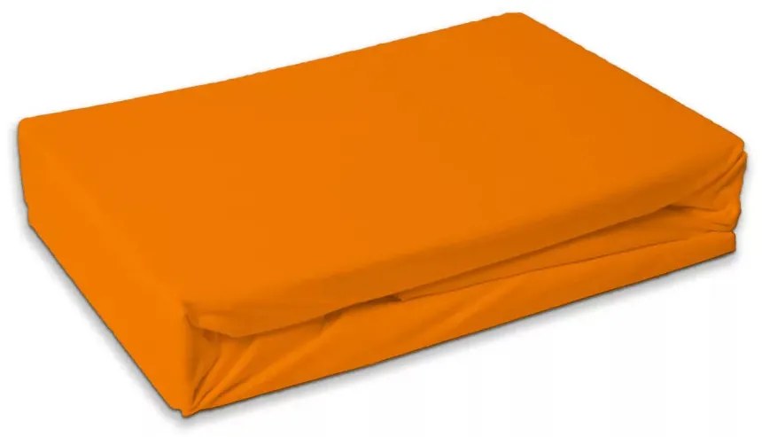 Narancssárga Orange frottír gumis lepedő 180x200 cm