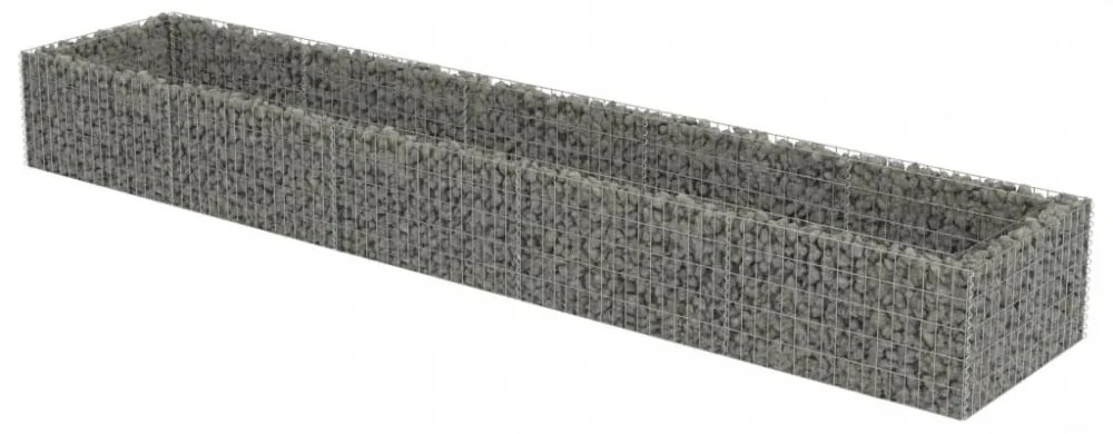 horganyzott acél gabion magaságyás 450 x 90 x 50 cm