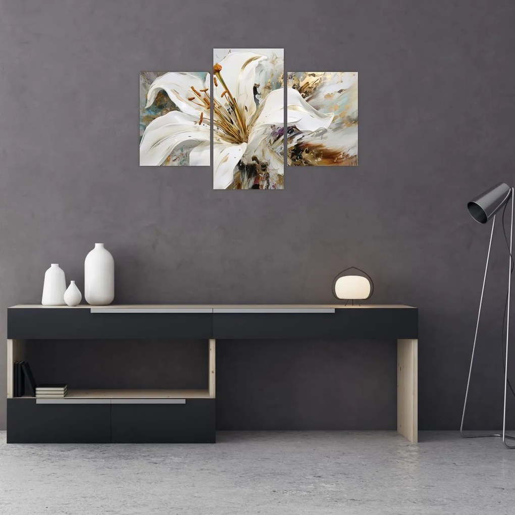 Kép - Absztrakció liliommal (90x60 cm)