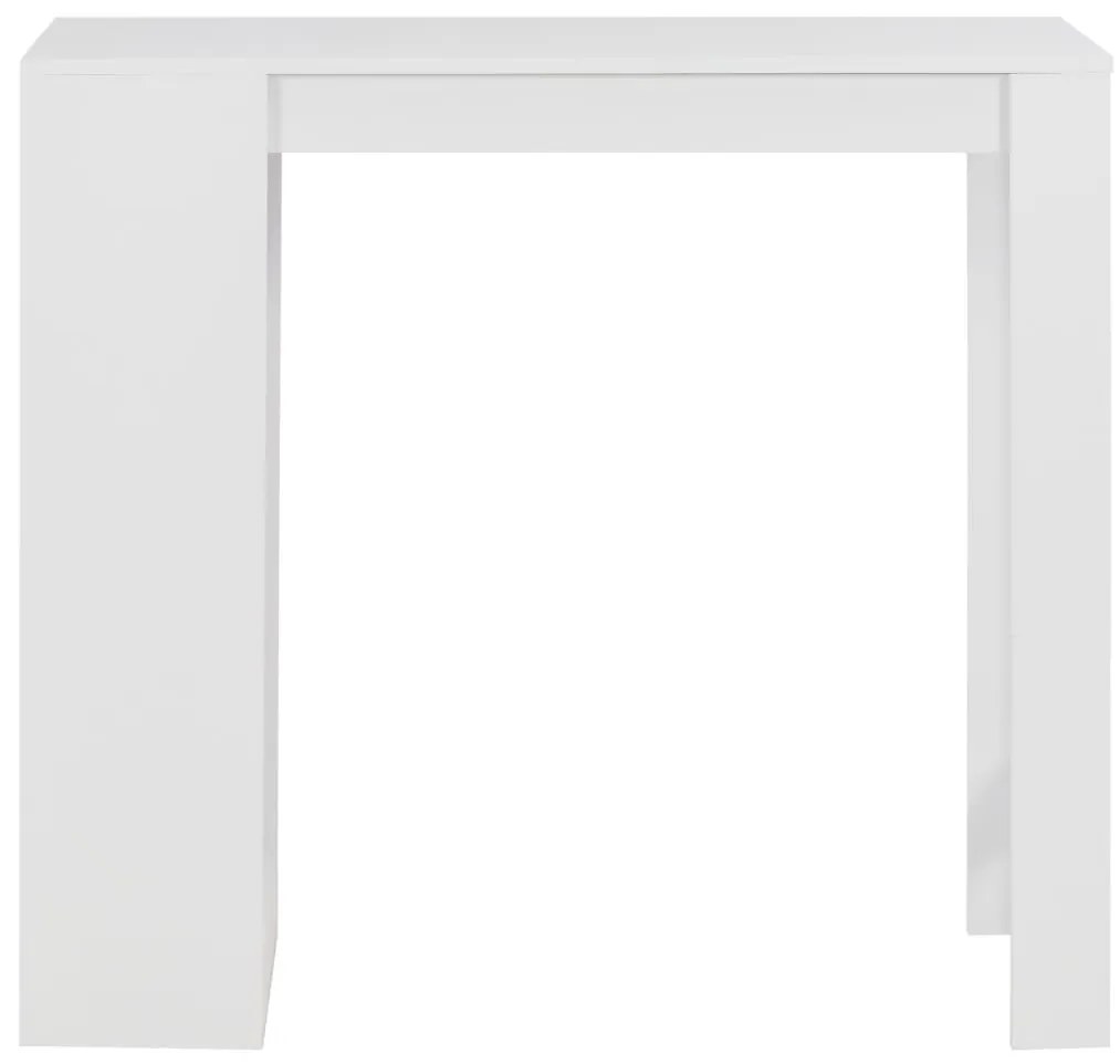 Fehér bárasztal polccal 110 x 50 x 103 cm