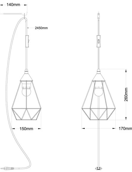Globo 15745 - Konnektoros csillár ZACHARY 1xE27/60W/230V