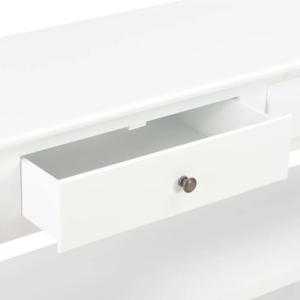 fehér MDF tálalószekrény 110 x 35 x 80 cm