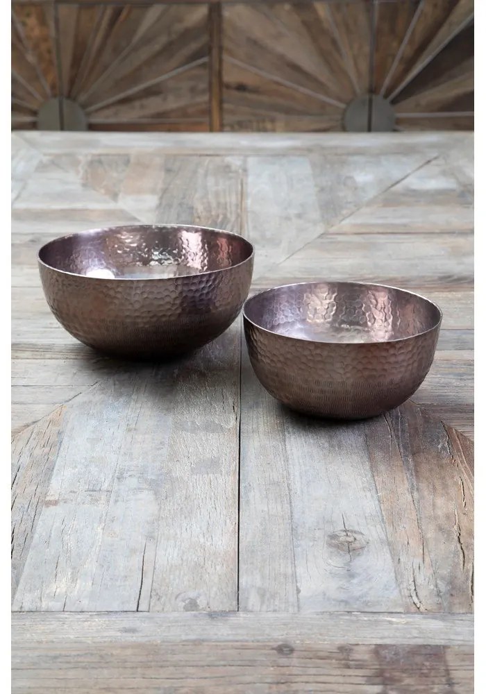 Rézszínű fém szervírozó tál készlet 2 db-os ø 26 cm Solis – Premier Housewares