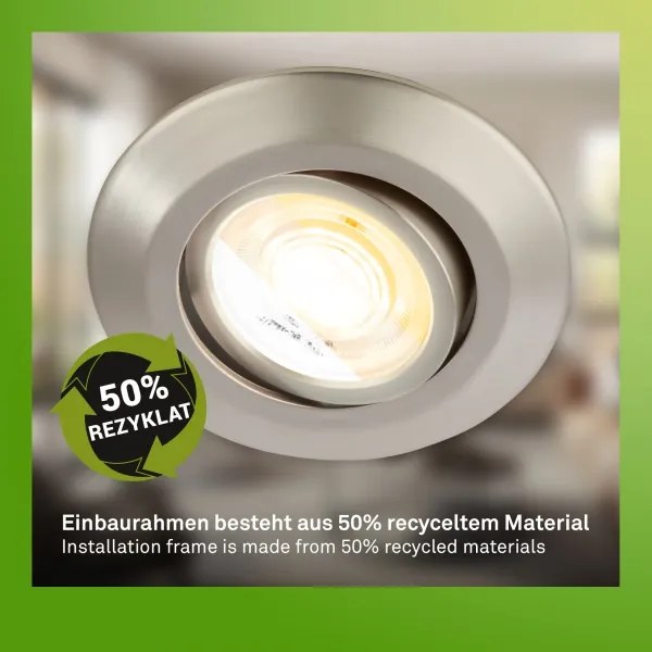 Briloner 7587032-SZETT 3xLED Fürdőszobai süllyesztett lámpa KLIRA 1xLED/4,9W/230V IP23 króm