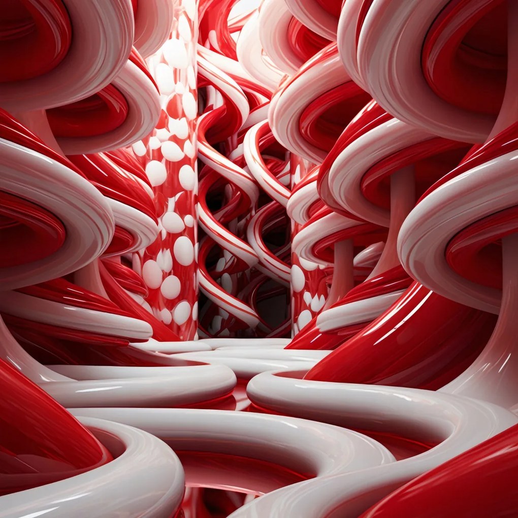 Poszter 40x40cm Vörös Örvények