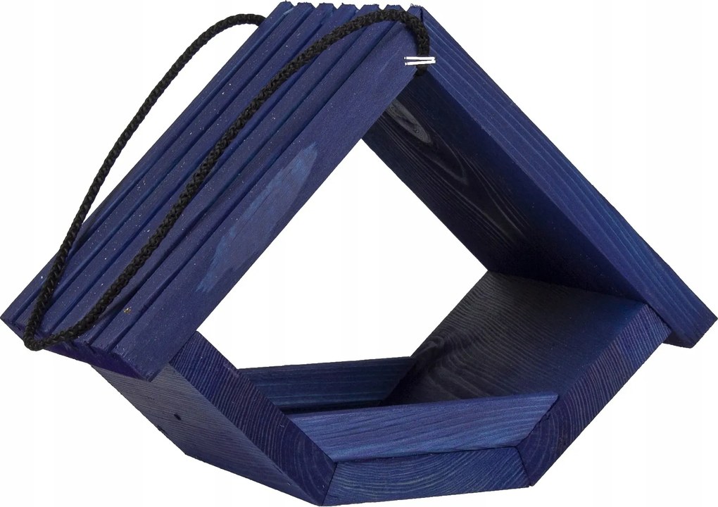 Fából Készült Kobalt Madáretető 24x14x17,5 cm TD421. K
