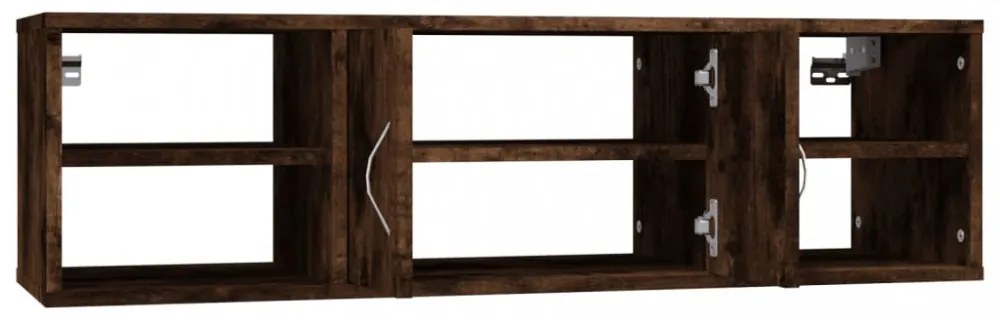füstös tölgy színű szerelt fa fali polc 102x30x29 cm