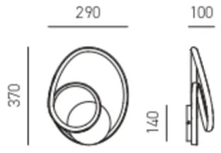 Gea Luce DIVA A ORO SPAZZOLATO -LED Dimmelhető fali lámpa 20W/230V arany