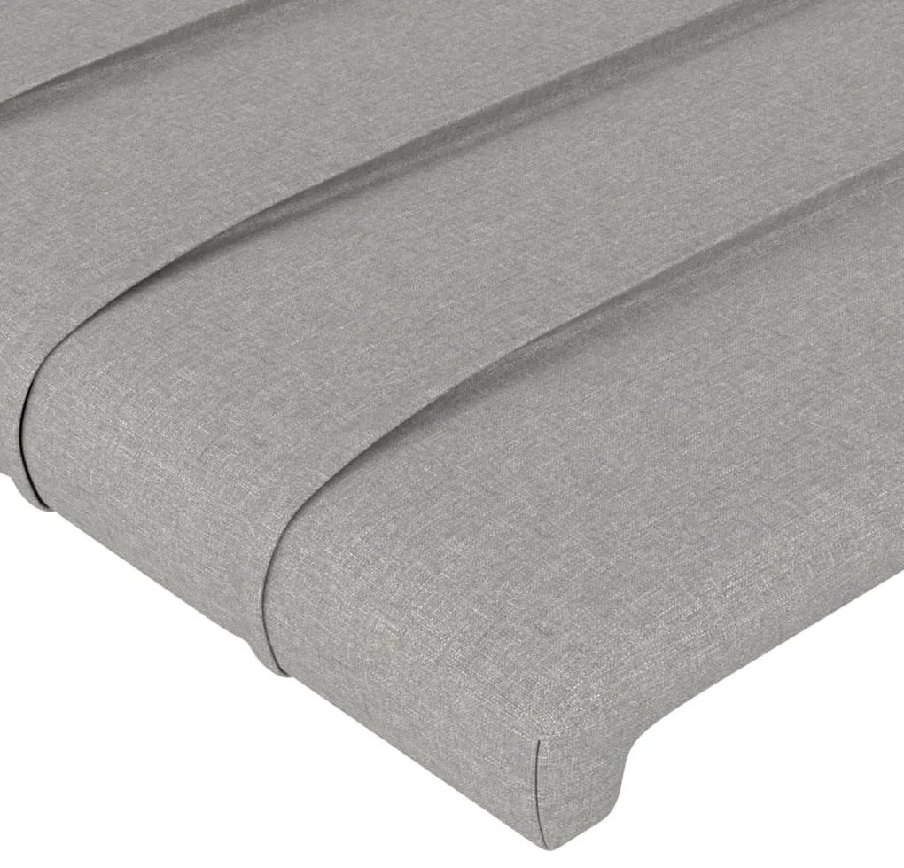 világosszürke szövet LED-es fejtámla 83 x 16 x 78/88 cm
